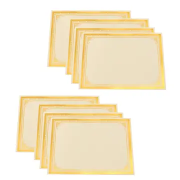 Certificate Paper Award Sheets Blank Papers Printing Diploma A4 Gold  Graduation Border Binder Filler Inner Tool Plated