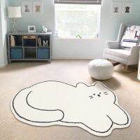 Cute Cats Car In The Bedroom Kawaii Rug Mat Irregular Bedside Area Rug Non-slip Bathroom Doormat Furry Decor 러