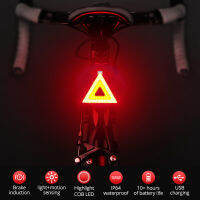 ไฟจักรยานสมาร์ท Auto Startstop ke Sensing Bike Light Flashlight USB Rechargeable 5 Models Cycling Light