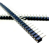 5pcs Gold Round 40pin Male single Row 0.1" 2.54mm Pitch PCB Panel Pin Header