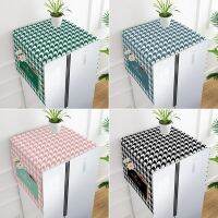 ✳◎ Refrigerator cover cloth dust houndstooth single double door towel protective net red light luxury style