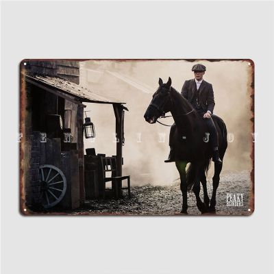 Tommy Shelby On A Horse Poster Metal Plaque Cinema Living Room Mural Decoration Plates Tin Sign Poster