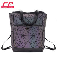 New Women Multi-function Backpack Men 15-inch Laptop Backpacks holographic Geometric Luminous Backpack School Female Rucksack