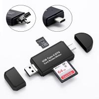 ส่วนหัวชนิด C &amp; ไมโคร USB &amp; USB 3 In 1เครื่องอ่านการ์ด OTG USB2.0ความเร็วสูงอเนกประสงค์ OTG Tf/sd สำหรับ DKQ3825เครื่องอ่านการ์ด