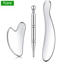 Tcare 3Pcs/Set Stainless Steel Deep Tissue Massage Tool Scraping Massage Tools Stainless Steel Acupuncture Pen Back Massagers