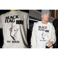 เสื้อวงนำเข้า Black Flag My Rules Eminem wearing Hardcore Punk Rock Dead Kennedys Minor Threat Bad ins Style Vintage ราคาส่ง เสื้อยืด