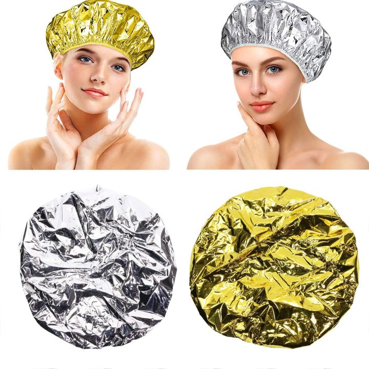 aluminum-foil-hair-caps-reusable-elastic-shower-deep-conditioning-stretchable-caps-for-thick-long-hair-coloring-home-salon-uses-adhesives-tape