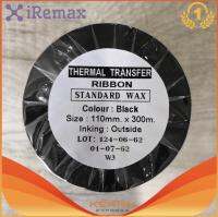 iRemax หมึกพิมพ์บาร์โค้ด Transfer Ribbon Premium Wax ขนาด 110mmx300M PACK 1 ม้วน ริบบอนสำหรับเครื่องพิมพ์บาร์โค้ด