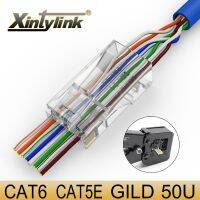 ❆❐✾ xintylink rj45 connector cat6 50U/6U ethernet cable rg45 plug cat5e utp 8P8C rj 45 cat 6 network modular lan jack cat5 keystone