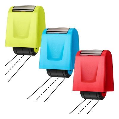 3 Pieces Dashed Handwriting Lines Practice Roller Stamp Plastic Stamp Self Inking Line Rolling Stamp Teacher Stamp