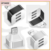 อะแดปเตอร์แบบพกพาขนาดเล็ก QYSAMD ตัวขยาย USB USB ฮับ2.0ที่ชาร์จโทรศัพท์มือถือซ็อกเก็ตมินิฮับ3ตัวแยกพอร์ต