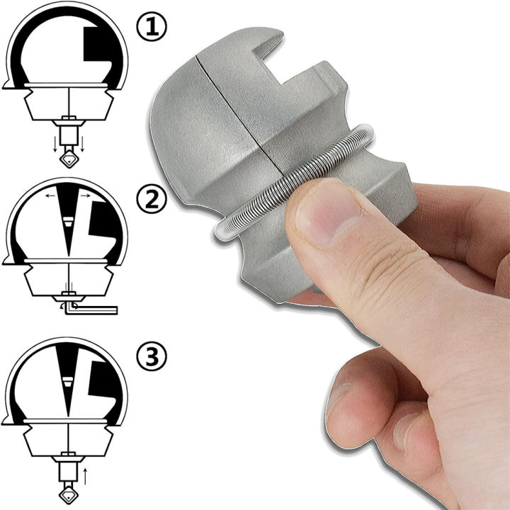 เครื่องล็อคหัวต่อรถรถพ่วงตัวล็อคแบบลูกบอลพ่วงอุปกรณ์กันขโมยลูกบิดประตูอุปกรณ์ล็อคท้ายพ่วงอเนกประสงค์50มม