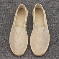 พลัส47บุรุษ Espadrilles ผู้ชาย P Atchwork ใบบนฤดูร้อนรองเท้าผู้ชายรองเท้าไม่มีส้นระบายอากาศผ้าใบผู้หญิงรองเท้าปอกระเจาห่อรองเท้าลำลอง