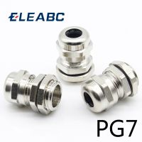 3 Pcs Stainless Steel PG7 3.0-6.5mm Waterproof Connector Cable Gland