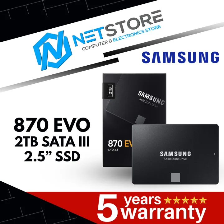 SAMSUNG 870 EVO 2TB SATA III 2.5” SSD MZ77E2T0BW Lazada