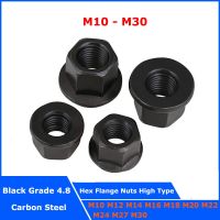 Hexagon Flange Nuts Non-serrated High Type Hex Collar Washer Nut Black Grade 8 Steel M10 M12 M14 M16 M18 M20 M22 M24 M27 M30