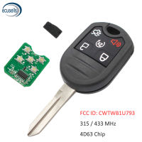 【☊HOT☊】 qiukekang81481 5กุญแจรีโมทปุ่ม Fob สำหรับ Ford Explorer Windstar 315/433Mhz พร้อมชิป80bit 4d63 Fcc: Cwtwb1u793