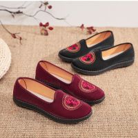 [COD] Old cloth shoes womens new single middle-aged and elderly non-slip soft-soled spring comfortable flat