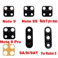 1PCS ต้นฉบับสําหรับ Xiaomi Redmi Note 9 9i 9AT 9T 9S Pro Max 4G 5G กล้องหลังกระจกด้านหลังกระจก เลนส์ พร้อมกาวสติกเกอร์กาว