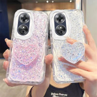 เคส A17K แฟชั่นสำหรับ OPPO A17สวยๆเคสเคสมือถือกันกระแทกนิ่มแวววาวท้องฟ้าเต็มไปด้วยดวงดาวด้วยความรักเคสป้องกันด้านหลัง