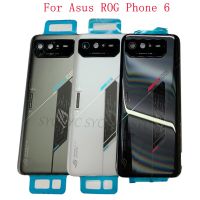 เคสฝาหลังฝาหลังปิดโทรศัพท์สำหรับ Asus ROG Phone 6ฝาหลังพร้อมอะไหล่ซ่อมโลโก้เลนส์ที่จับกล้องรูปตัวยู