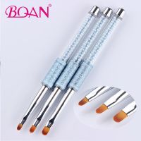 BQAN #2 #4 #6 nail brush blue pearl crinkle handle UV glue brush nail art brush design DIY glue extension nail tools Artist Brushes Tools