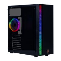 CASE เคสเกมมิ่ง NEOLUTION รุ่น STRIP RGB (ATX,Micro - ATX,Mini - ITX) พร้อมพัดลมไฟ RGB (Black)