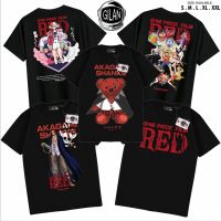 เสื้อยืดโอเวอร์ไซส์เสื้อผ้าบ้า AKAGAMI SHANKS SPECIAL FILM RED ONE PIECE MUGIWARA UTA MONKEY D LUFFY S-5XL