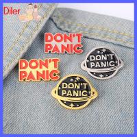 DILER 4Pcs การตกแต่งเสื้อผ้า อย่าตื่นตระหนกเข็มกลัด เครื่องประดับแฟชั่นเครื่องประดับ โลหะผสมอัลลอยด์ หมุดเคลือบเอนาเมล การ์ตูนลายการ์ตูน ตรากระเป๋าแจ็คเก็ต ของขวัญสำหรับเด็ก