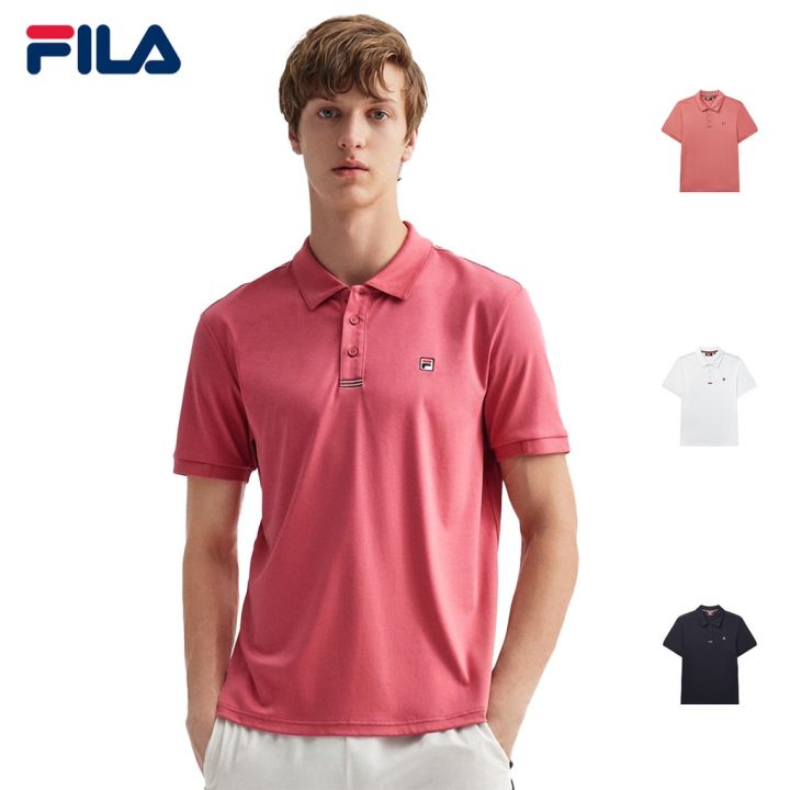 online-exclusive-mens-fila-embroidered-f-logo-side-split-cotton-polo-shirt