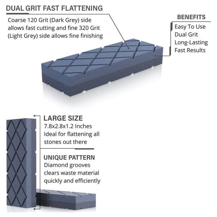 large-flattening-stone-dual-grit-coarse-fine-sharpening-stones-flattener-diamond-grooves-whetstone-fixer