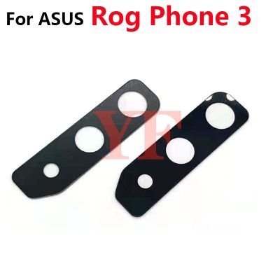 ต้นฉบับสําหรับ ASUS Rog Phone 2 3 II III ZS600KL Z01QD ZS660KL ZS661KL กล้องด้านหลังกระจกเปลี่ยนเลนส์ไม่มีสติกเกอร์