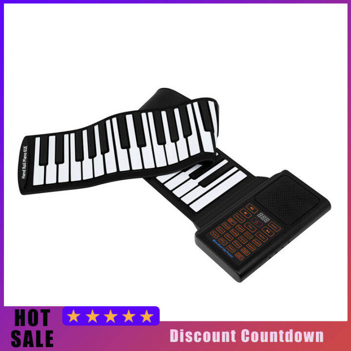 61key Roll Up Keyboard Piano For Beginners Hifi Stereo Speakers Hand