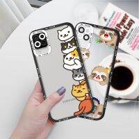 [On1ine 3C Digital} เคสมือถือลายแมวสำหรับ Samsung Galaxy A11 A71 A21S A32 A52S A52 4G A53 5G A72 S22บวก TPU ใสเคสปกแบบพิเศษ