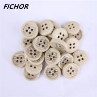 【YF】ↂ✸❂  30/50pcs 13mm 4 Holes Buttons for Apparel Sewing Accessories Wood