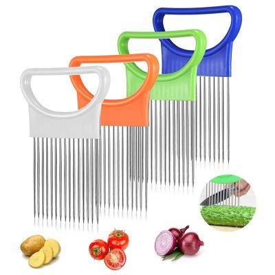 Vegetable Slicer Stainless Steel Onion Cutter Meat Fruit Needle Fork Portable Shredder Multifunctional Kitchen Tools Accessories