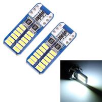 AutoAccessories 2 PCS T10 / W5W / 168 / 194 DC12V 1.4W 6000K 90LM 12LEDs SMD-3014 Car Reading Lamp Clearance Light, with Decoder