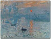 Claude Monet ขั้นตอนก่อนทำศิลปะภาพวาดดอกบัวผ้าใบ Giclee ภาพพิมพ์ความประทับใจของศิลปะบนผนังพระอาทิตย์ขึ้นสำหรับของตกแต่งบ้านกรอบพร้อมที่จะแขวน