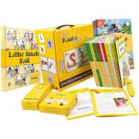 Jolly phonics happy natural spelling childrens English Enlightenment textbook picture book with point reading pen British original imported English natural spelling textbook British American kindergarten classroom textbook grading picture book 3-8 years