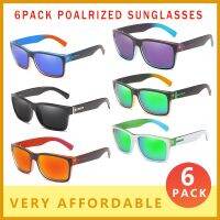 6 PACK Square Polarized Sunglasses Men Brand Designer Fashion Sport Style Sun Glasses Ultralight Eyeglasses Frame UV Goggles A34