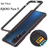 Capa Fundas กันชนอลูมิเนียมเคสมือถืออลูมิเนียมหรูสำหรับ Vivo Iqoo กรอบโลหะป้องกันกันชน Neo5 + เคสป้องกันโทรศัพท์กล้อง