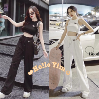 [ส่งเร็วพิเศษ!] Hello Yim เซท 2ชิ้น เสื้อแขนกุด+กางเกงขายาว งานฮิตมากNO.108