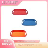 LE CREUSET ฝรั่งเศสสโตนแวร์พอร์ซเลนถาดครัวเรือนผลไม้สี่เหลี่ยมจานชาบนโต๊ะอาหารจานสวยๆสลัดจาน