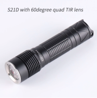 Convoy S21D flashlight with 60degree quad TIR lens,219B,8A 12groups