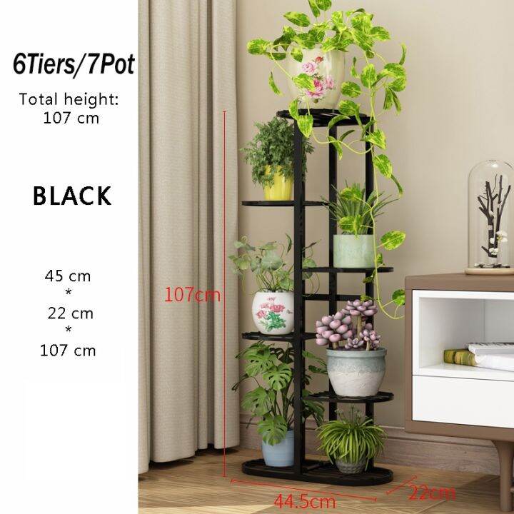 Iron Plant Rack Display Shelf Plant Multi-layers Stand Indoor Yard ...