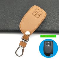 ๑℡✑ Latest Hot Sale High Quality Genuine Leather Car key Cover Skin Case Fit for Toyota 2 Buttons Remote Control Protect Shell