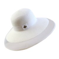 Summer Large Brim Straw Hat Floppy Wide Brim Sun Cap Bee Beach Foldable Hats New Adjustable  2020 Hats For Women