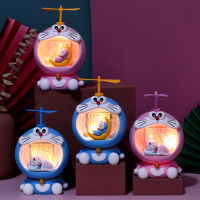Cute Cartoon Doraemon Piggy Bank Night Light Japan Anime Bedroom Lights For Children Bedside lamp Birthday Gift Resin Ornaments Room Decor