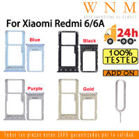 ถาดใส่ซิมการ์ด Xiaomi Redmi 6/6A สำหรับ Redmi 6 6A ที่ใส่ซิมช่องเสียบบัตรตัวอ่านกระเป๋าเก็บบัตรช่อง SD ชิ้นส่วนอะไหล่อะแดปเตอร์