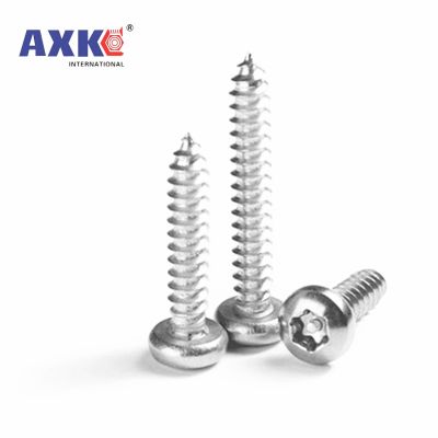 20pcs M2.9 M3.5 M3.9 M4.2 M4.8 304 A2-70 Stainless Steel Six Lobe Torx Pan Round Head with Pin Security Self-tapping Wood Screw